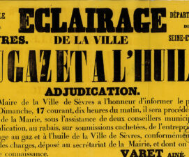 Le premier éclairage public à Sèvres