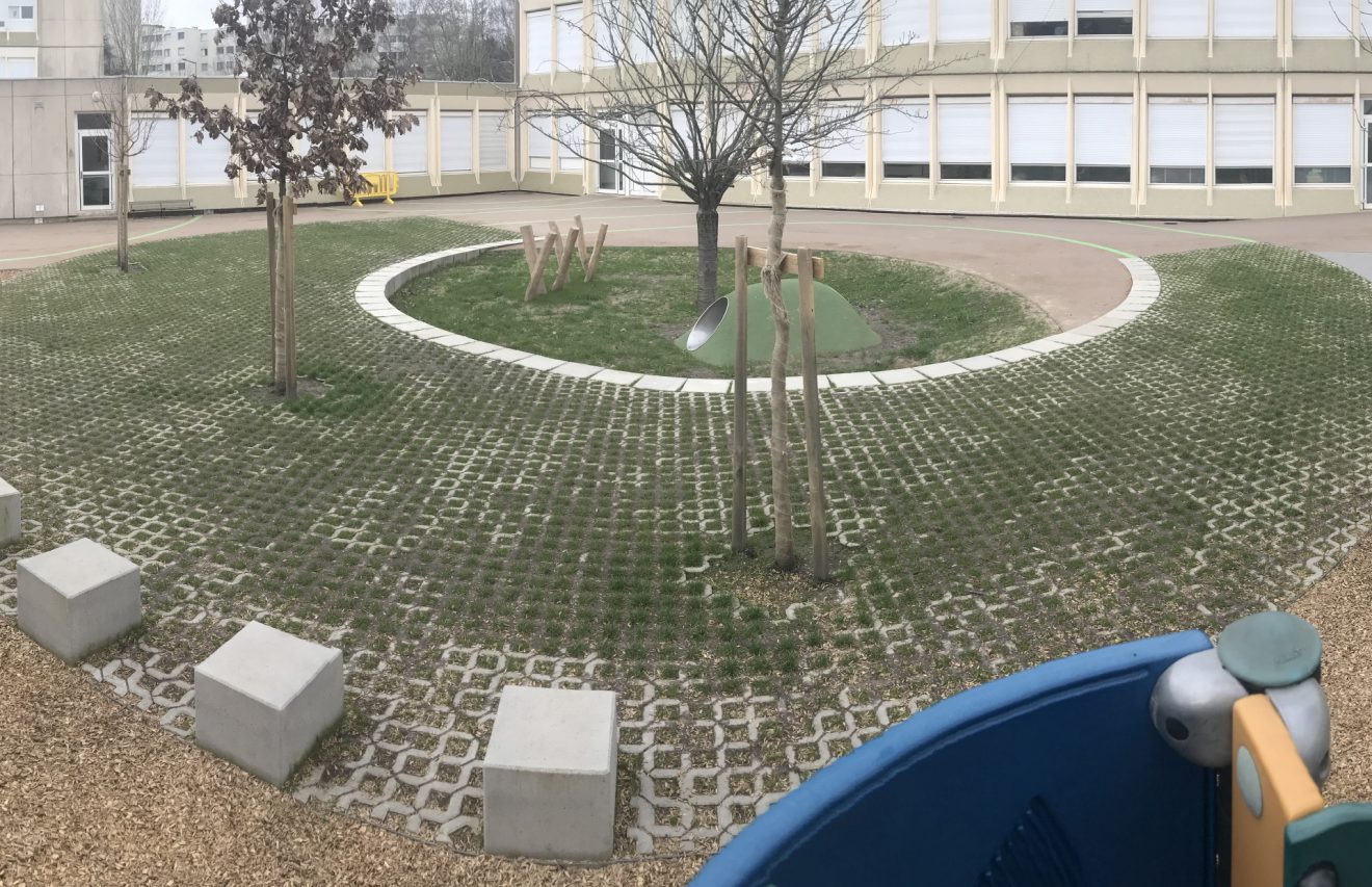 Vive la nouvelle cour végétalisée de l’école maternelle Cotton !