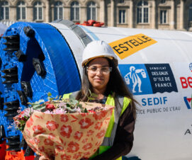 Estelle, baptisée sur le chantier de Sèvres